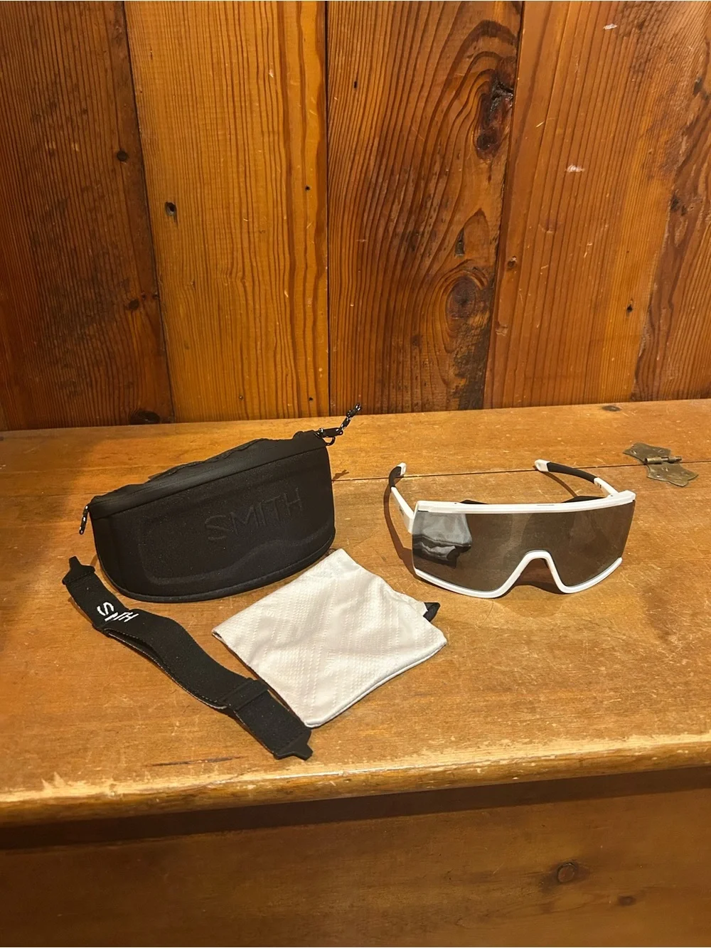 SMITH White and Black Shift Pursuit Glasses with Case and Strap